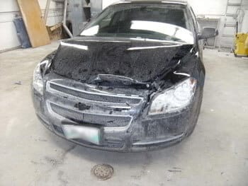 2013 Chevrolet Malibu Transformation (Before) - POS Finish First Autobody - Collision Repair Centre